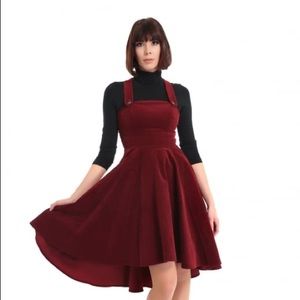 Bright and Beautiful Corduroy Dress Maroon